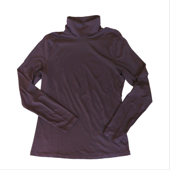 Lands' End Tops - Lands' End Lightweight Long Sleeve Turtleneck Top MEDIUM 10-12 Purple Plum